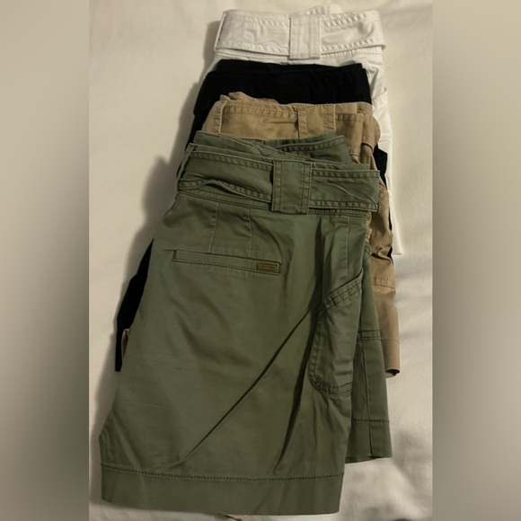Cache Shorts Lot Of 4  Size 4P Petite, Black, Beige, White, Green Tie Waist - Picture 2 of 15